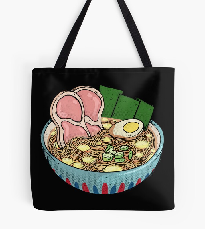 Ponyo Ramen Sticker Tote Bag