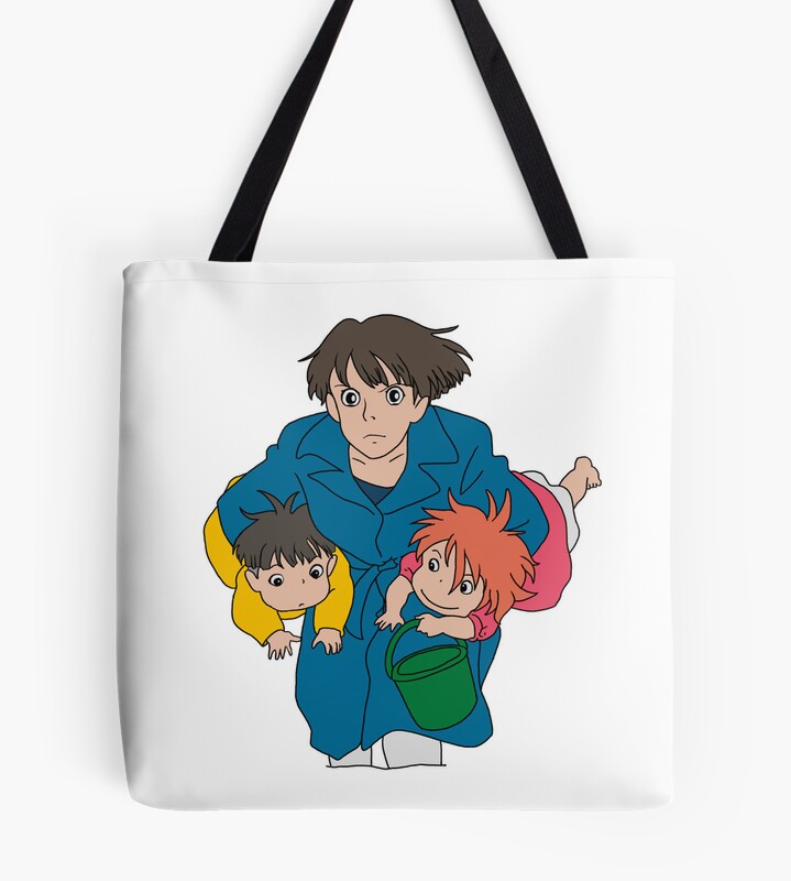 Ponyo Sosuke Best Mom Running Illustration Tote Bag