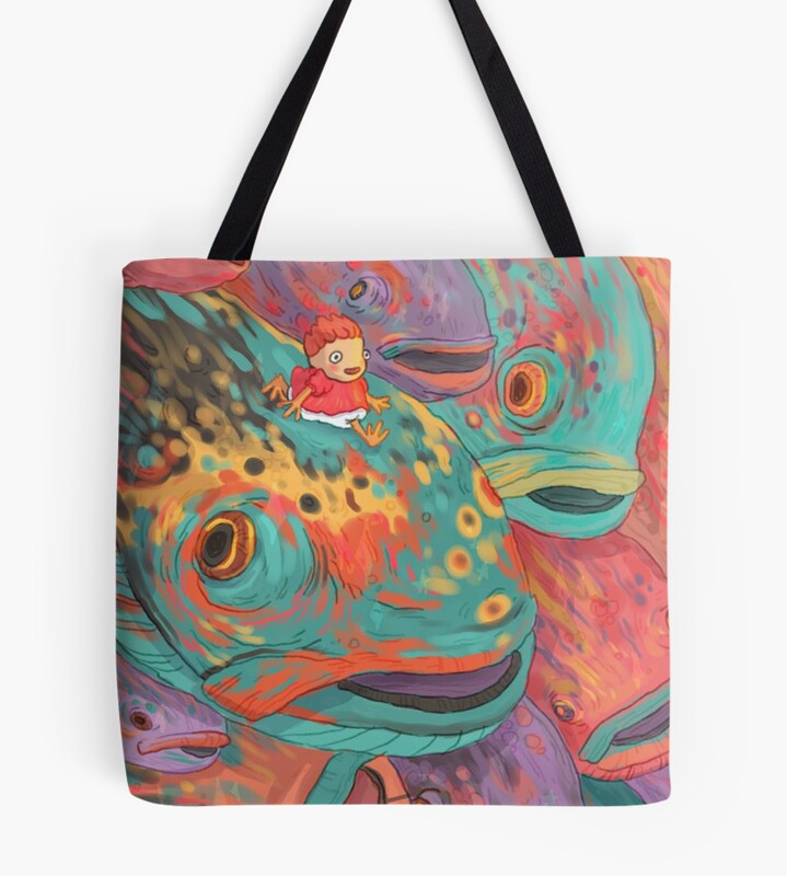 Modern Collectible Artwork Series Ponyo Tote Bag