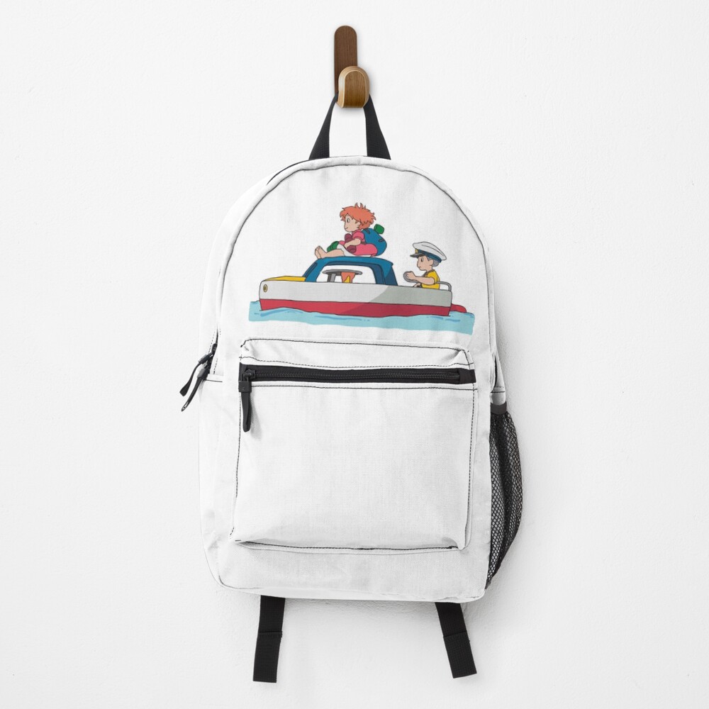 Ponyo Sosuke Cute Boat Illustration Backpack