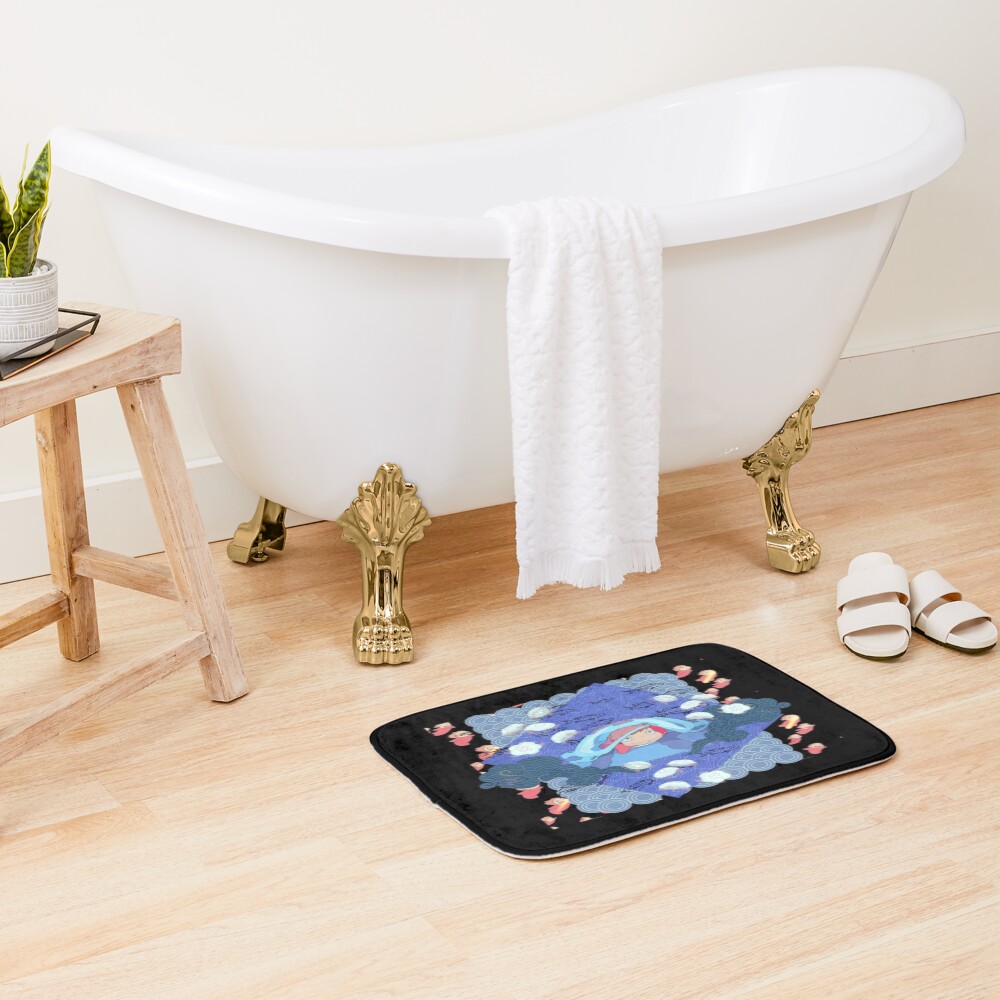 Retro Comfortable Apparel Artwork Ponyo Bath Mat - Image 2