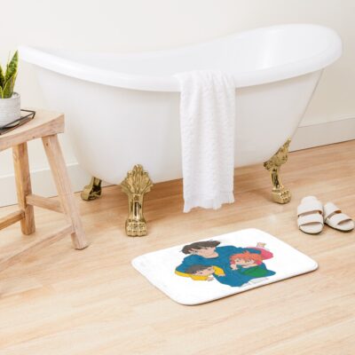 Alternative view of Ponyo Sosuke Best Mom Running Illustration Bath Mat