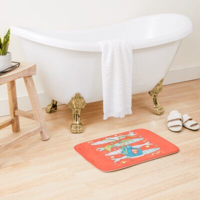 Alternative view of Timeless Vintage Print Design Ponyo Bath Mat