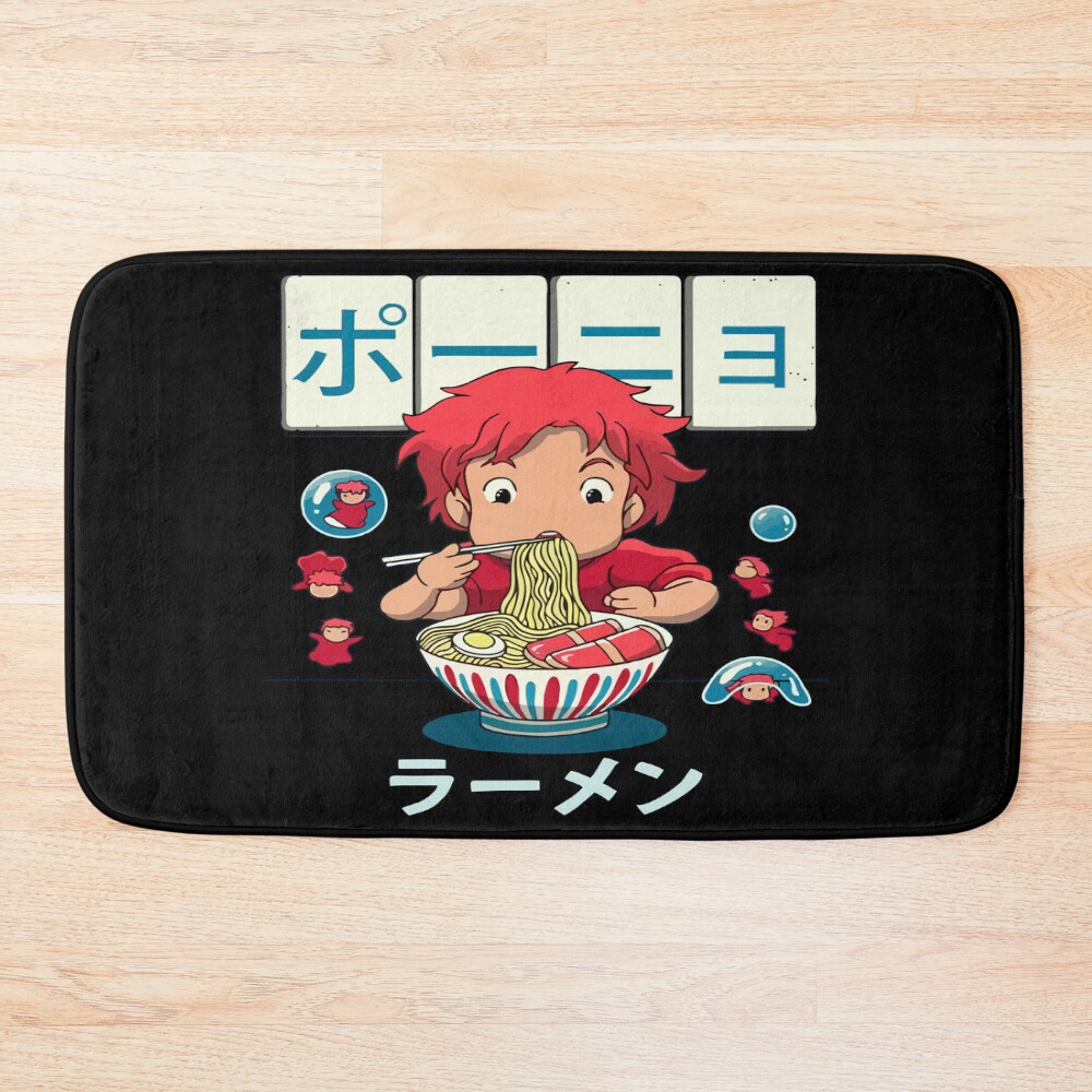 Classic Iconic Print Artwork Ponyo Retro Bath Mat