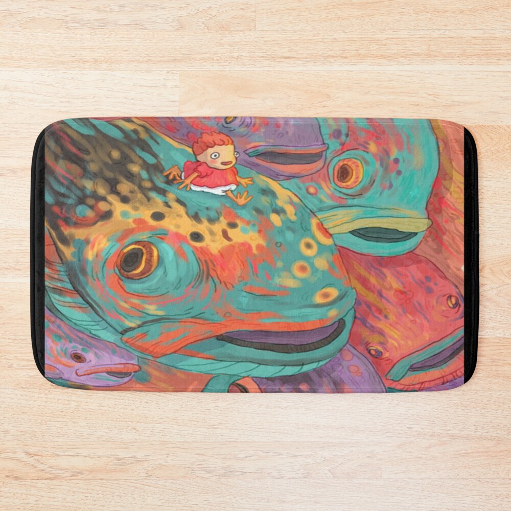 Modern Collectible Artwork Series Ponyo Bath Mat