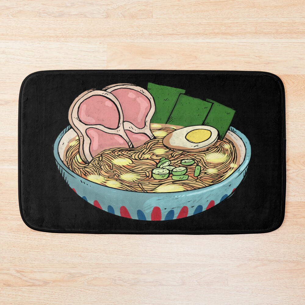 Ponyo Ramen Sticker Bath Mat