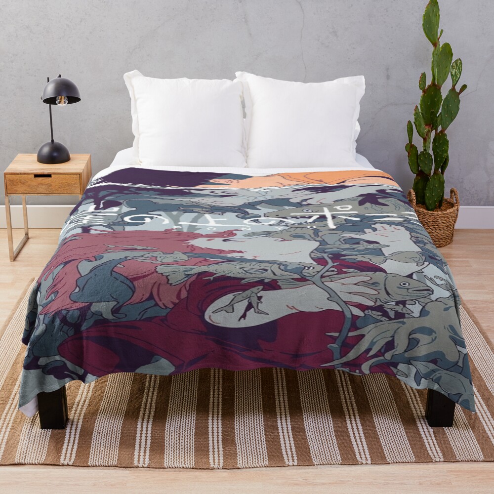 Classic Fan Artwork Ponyo Throw Blanket