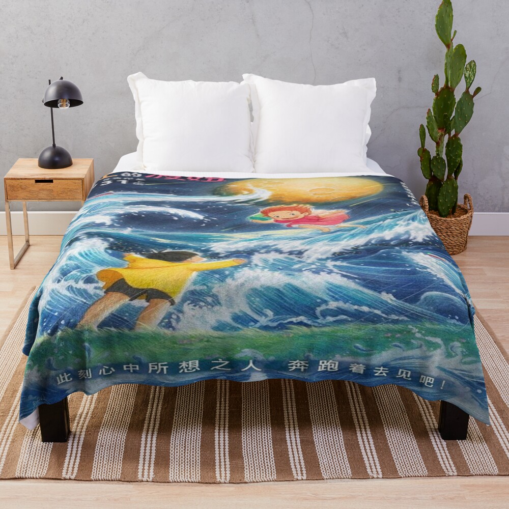 Timeless Classic Merchandise Artwork Ponyo Throw Blanket