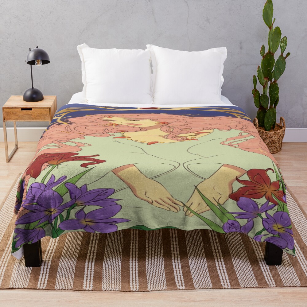 Gran Mammare Illustration Throw Blanket