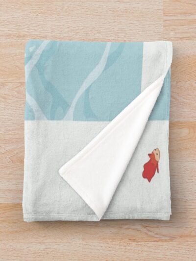 Alternative view of Retro Graphic Design Series Ponyo Throw Blanket