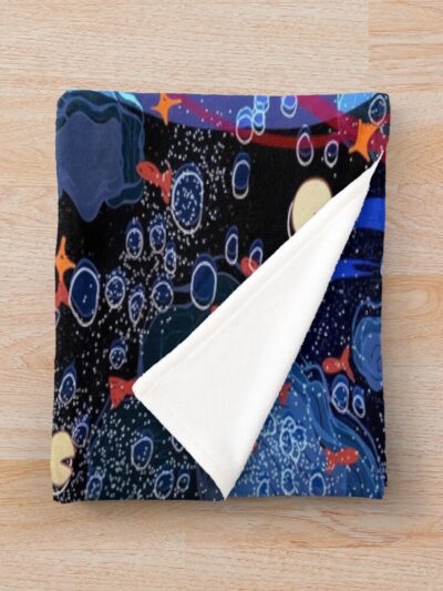 Alternative view of Cute Art Girl Swim Go Ghiblis Away Throw Blanket