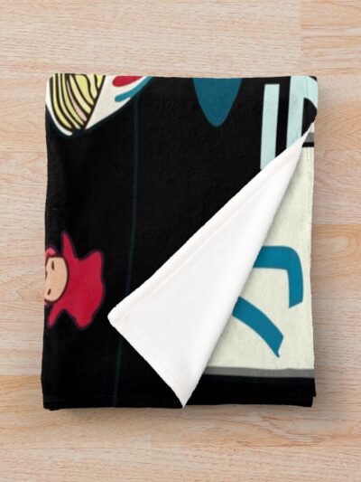 Alternative view of Authentic Retro Merchandise Style Ponyo Throw Blanket