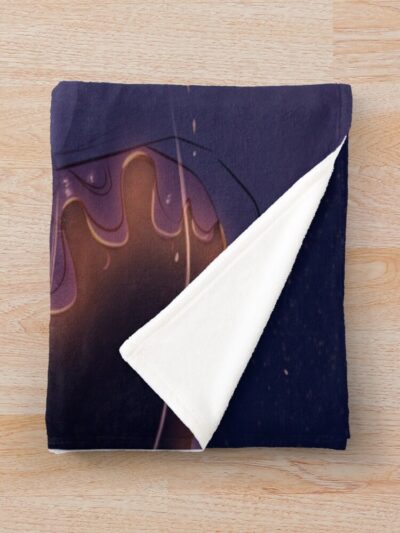 Alternative view of Retro Inspired Graphic Artwork Ponyo Throw Blanket