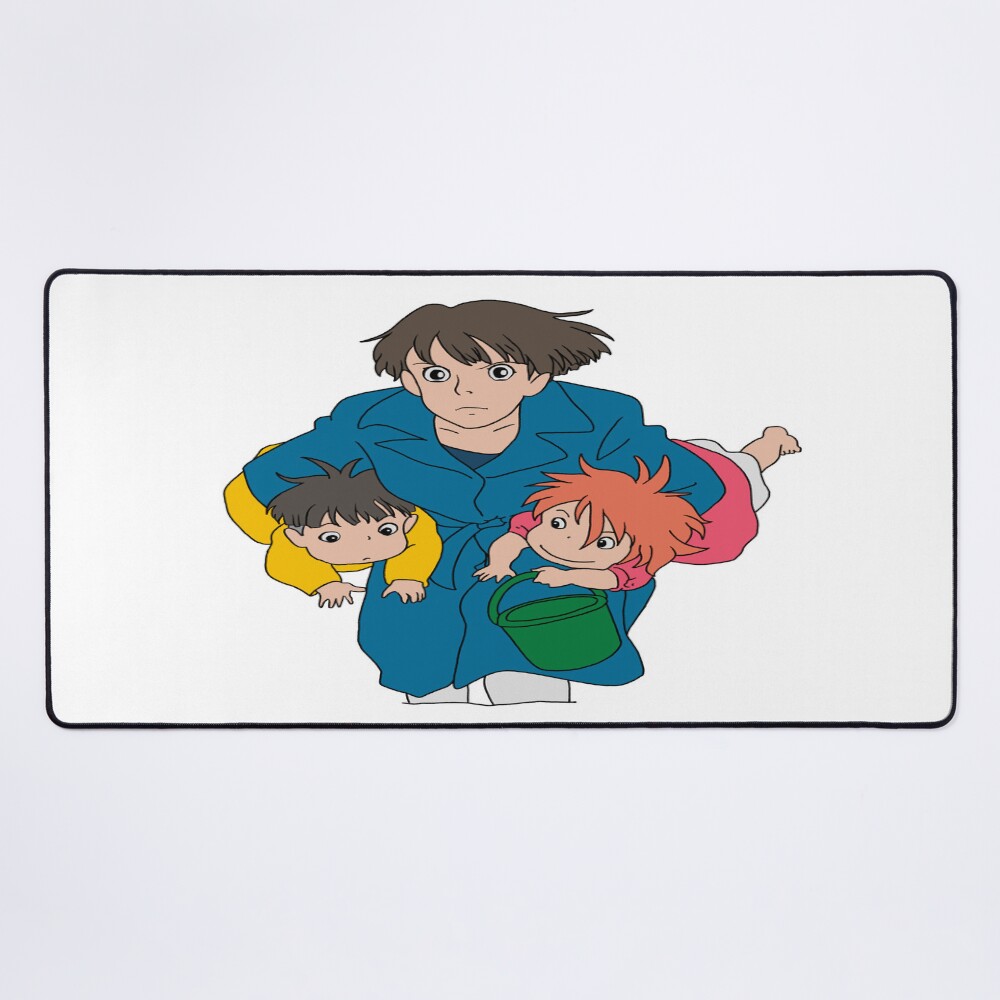 Ponyo Sosuke Best Mom Running Illustration Mouse Pad