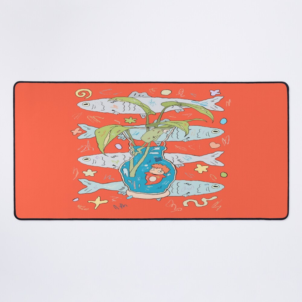 Timeless Vintage Print Design Ponyo Mouse Pad