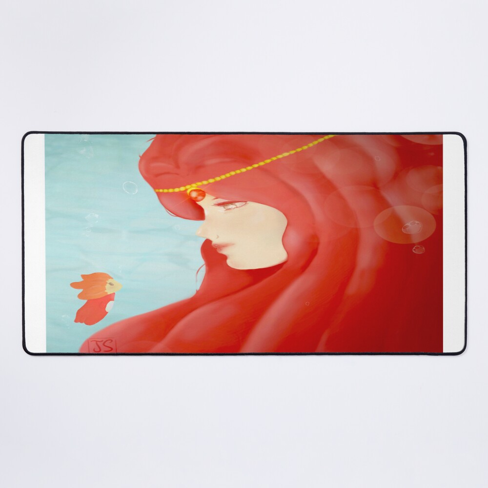 Retro Inspired Graphic Artwork Ponyo Mouse Pad