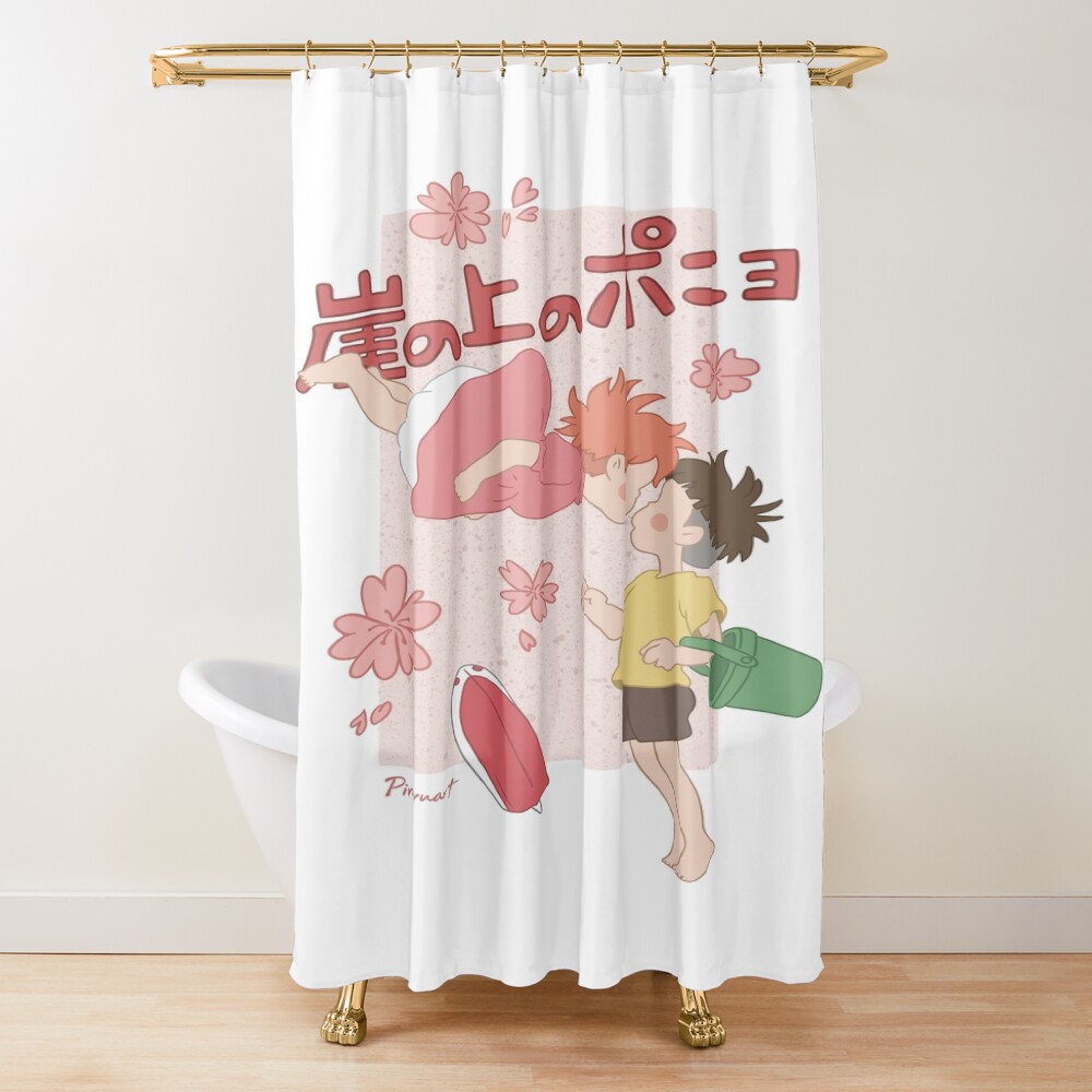 Modern Exclusive Design Edition Ponyo Shower Curtain