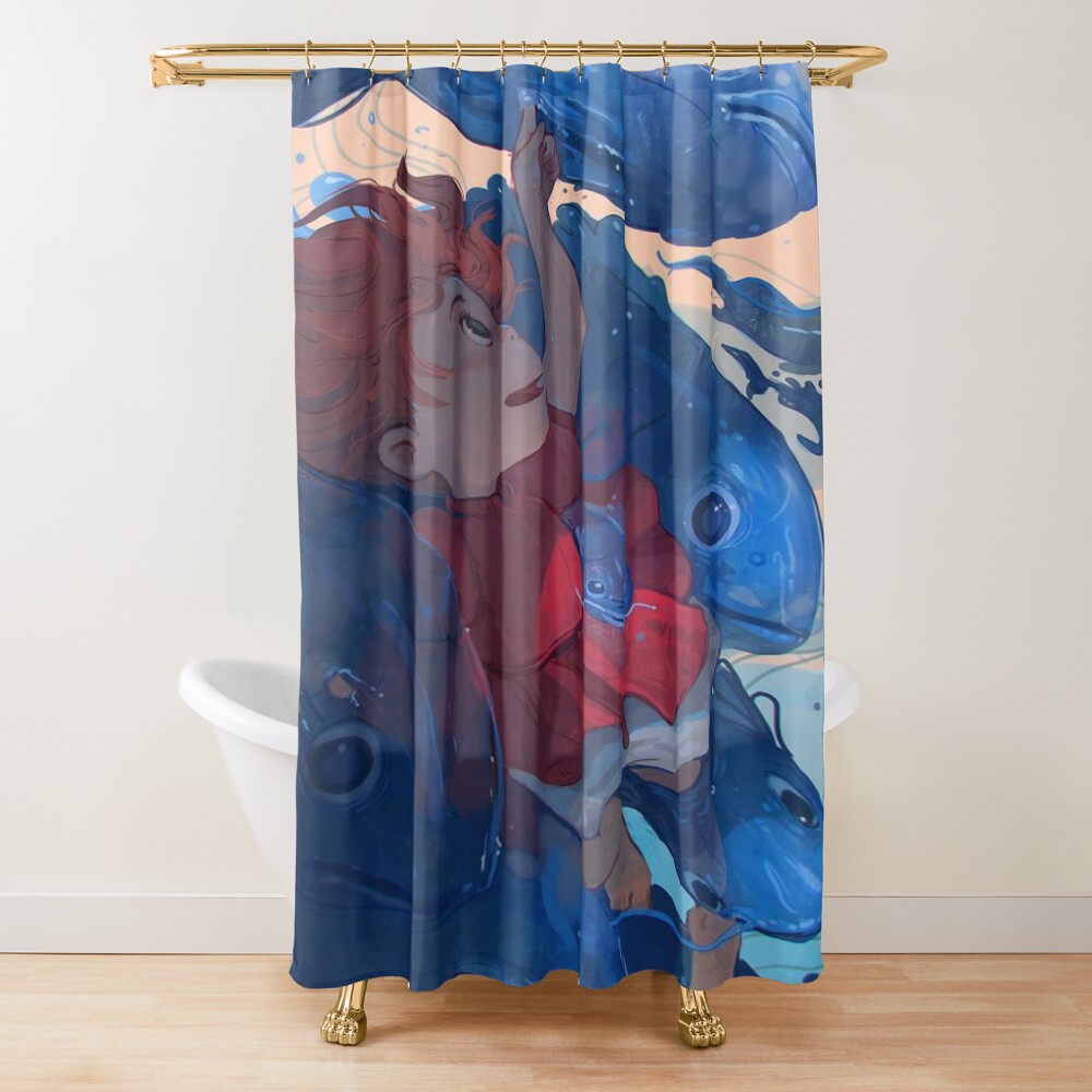 Vintage Classic Design Ponyo Shower Curtain