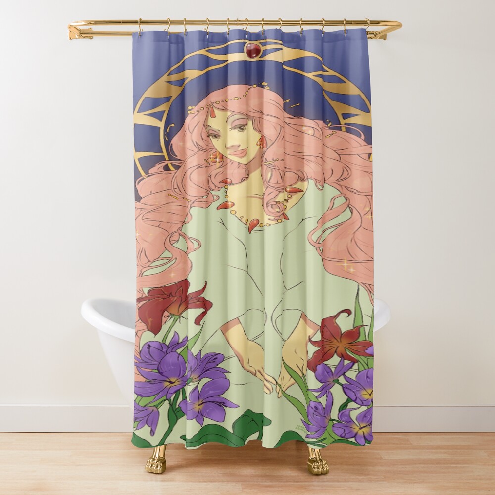 Gran Mammare Illustration Shower Curtain