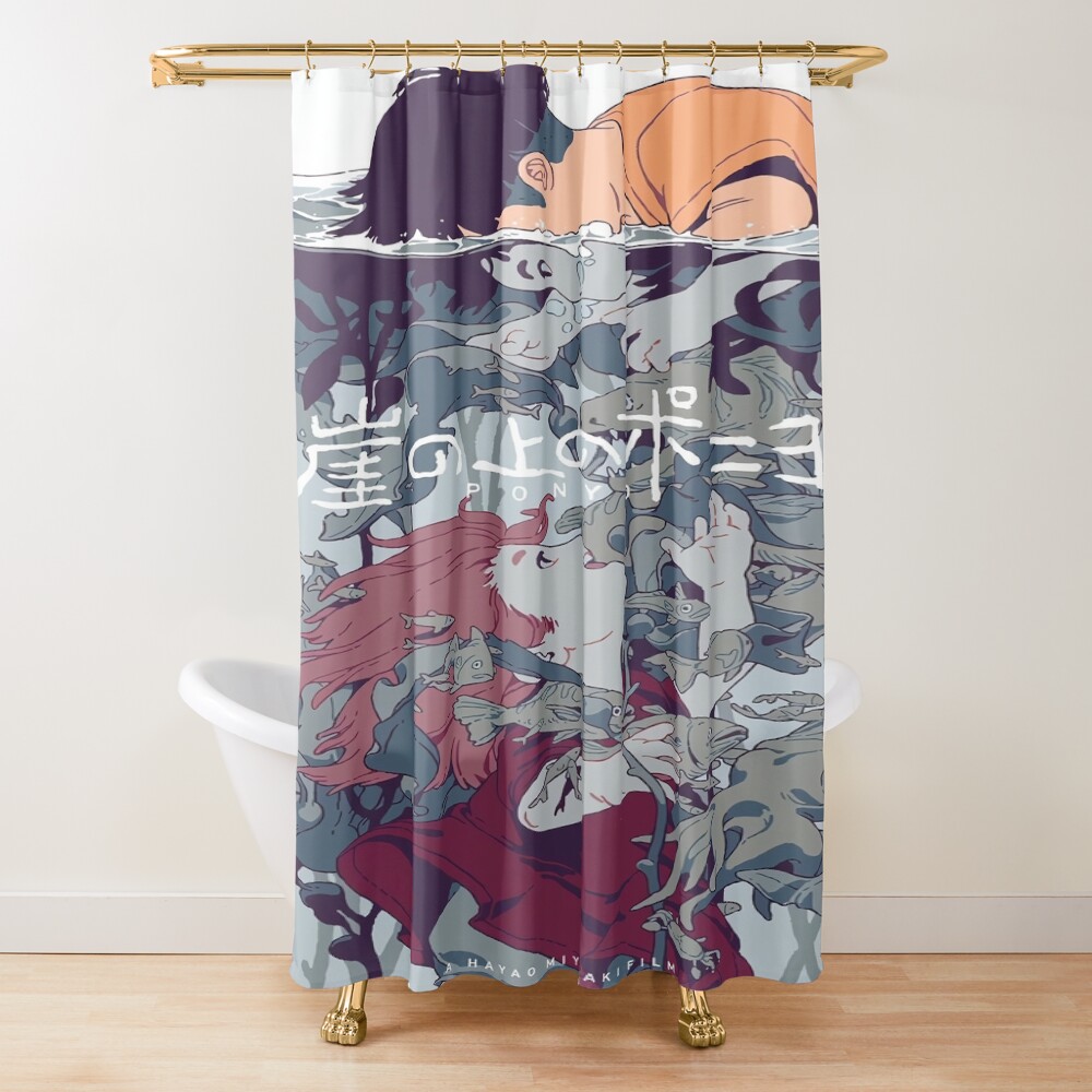 Classic Fan Artwork Ponyo Shower Curtain