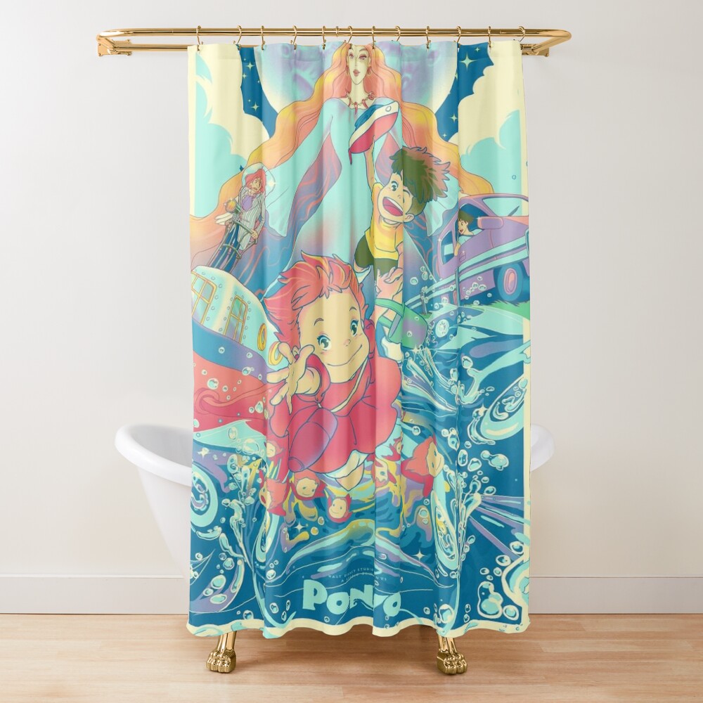 Modern Collectible Artwork Series Ponyo Shower Curtain
