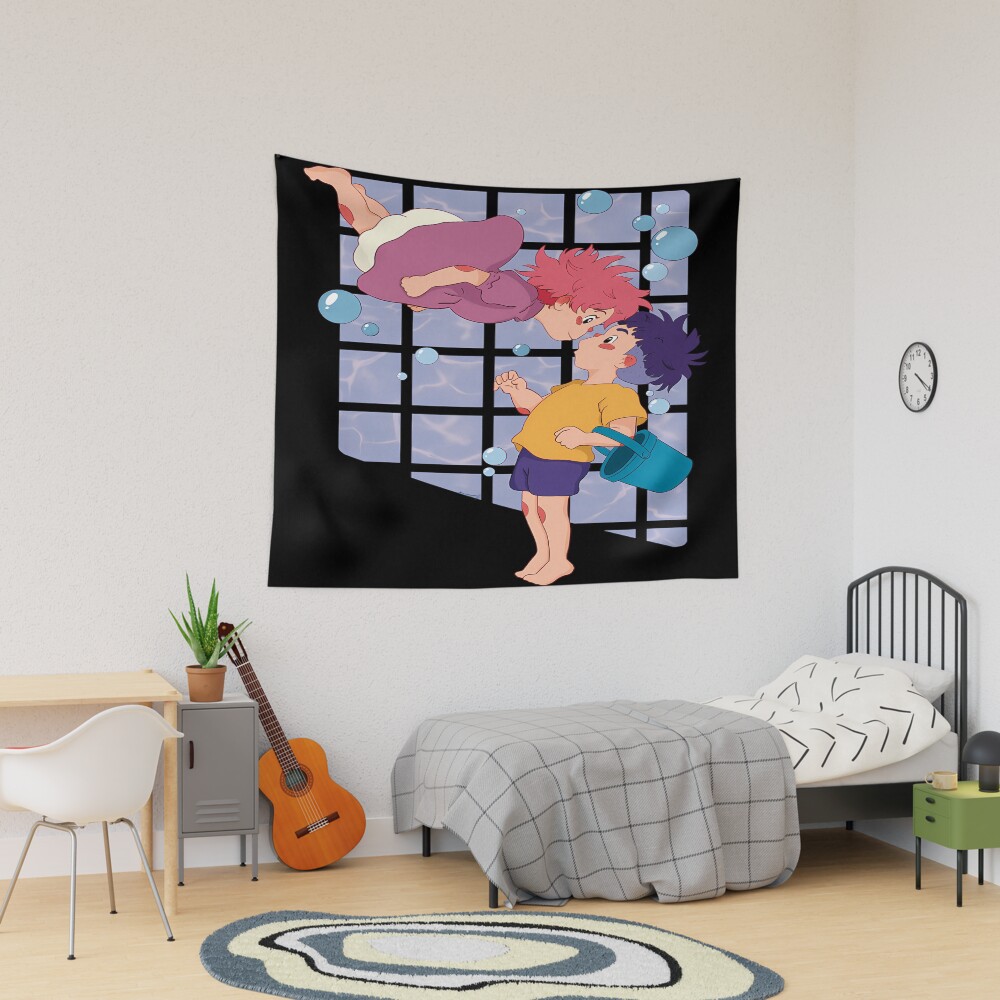Modern Graphic Print Artwork Ponyo Tapestry