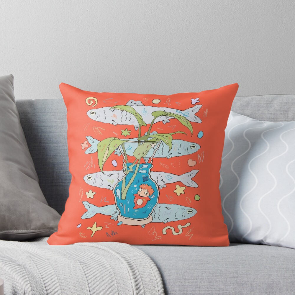 Love The Fishes Throw Pillow
