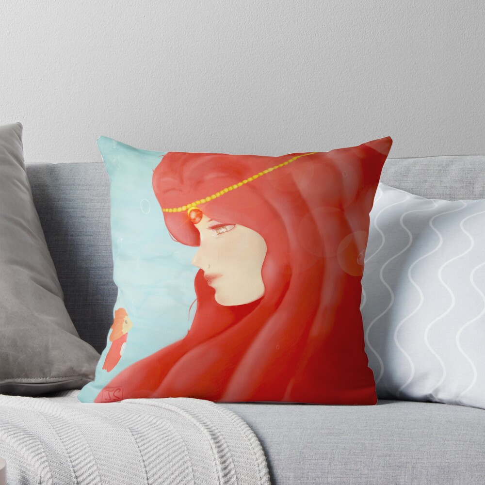 Ponyo Ocean Dreams Throw Pillow